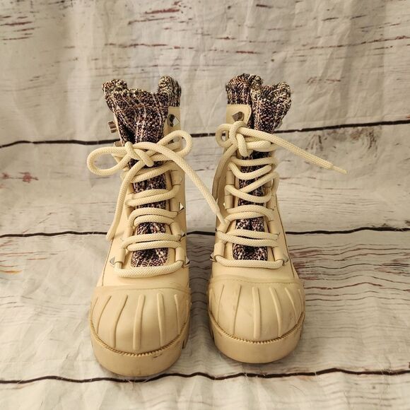 Schutz Jan Tweed Leather Booties Size 8.5 - Picture 4 of 10